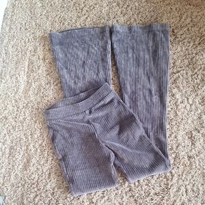 Aerie Gray Ribbed Lounge Pants XXS